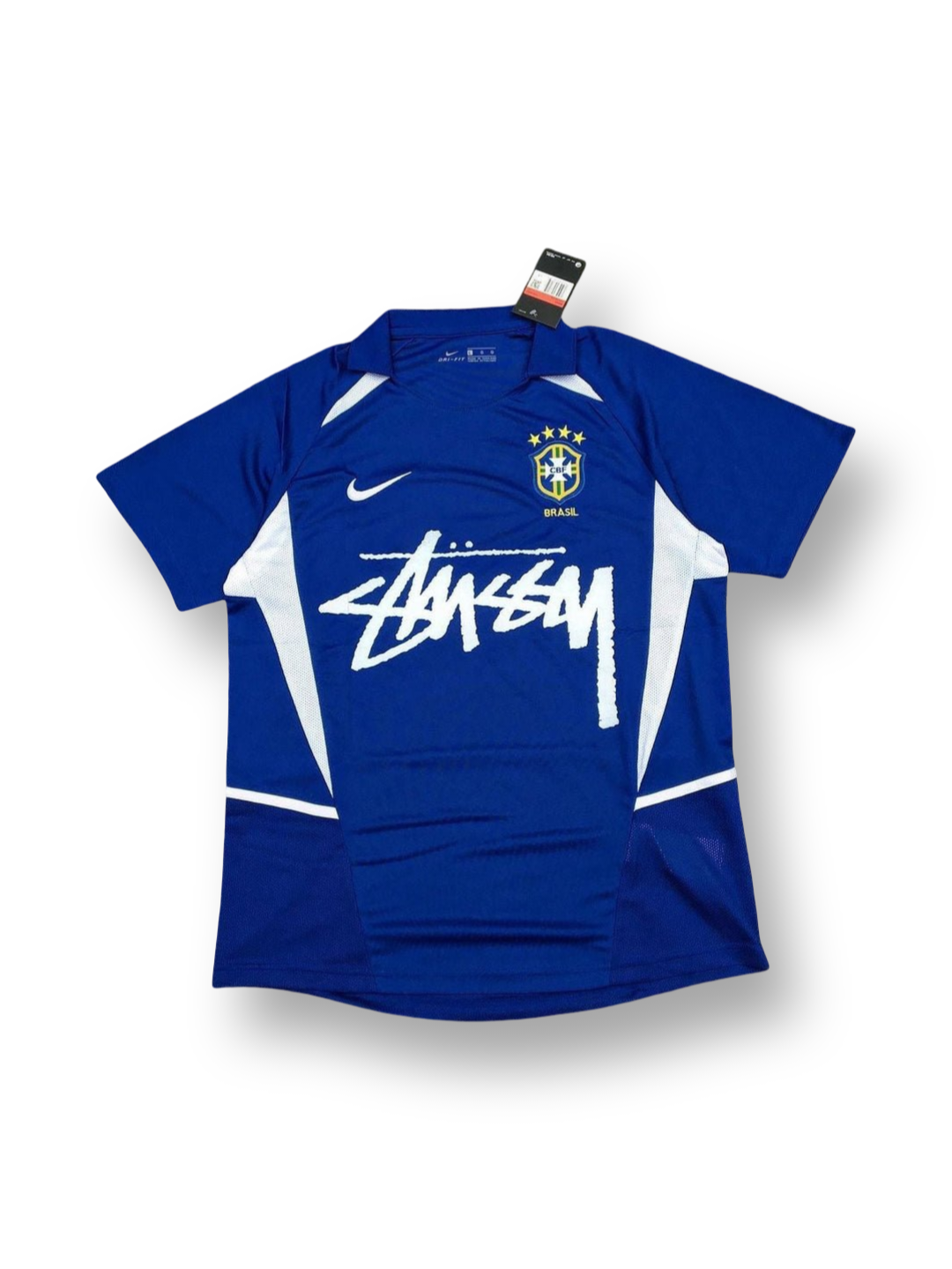 Brazil White and Blue x Stüssy Football Jersey