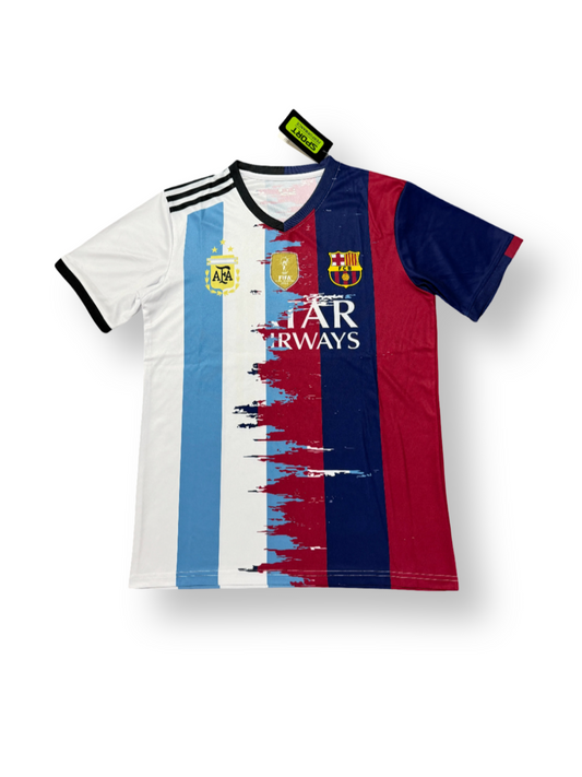 Messi Mashup Argentina x Barcelona Special Edition Football Jersey
