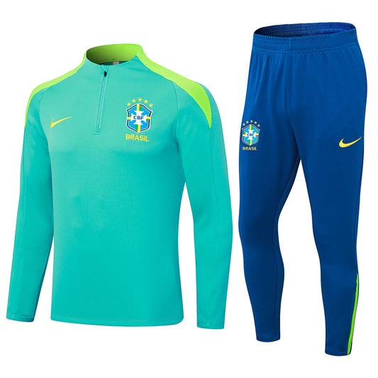 Brazil 24/25 Training Half-Zip Tracksuit - Green
