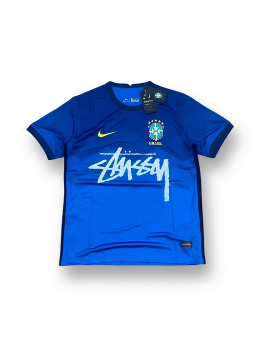 Stüssy x Brazil Shaded Blues Football Jersey