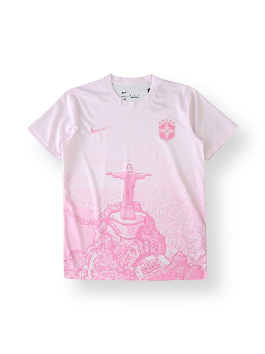 Brazil Pink Redeemer Special Edition Football Jersey