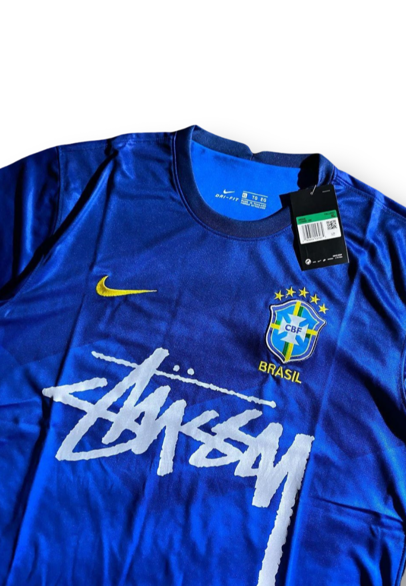 Stüssy x Brazil Shaded Blues Football Jersey