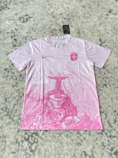 Brazil Pink Redeemer Special Edition Football Jersey