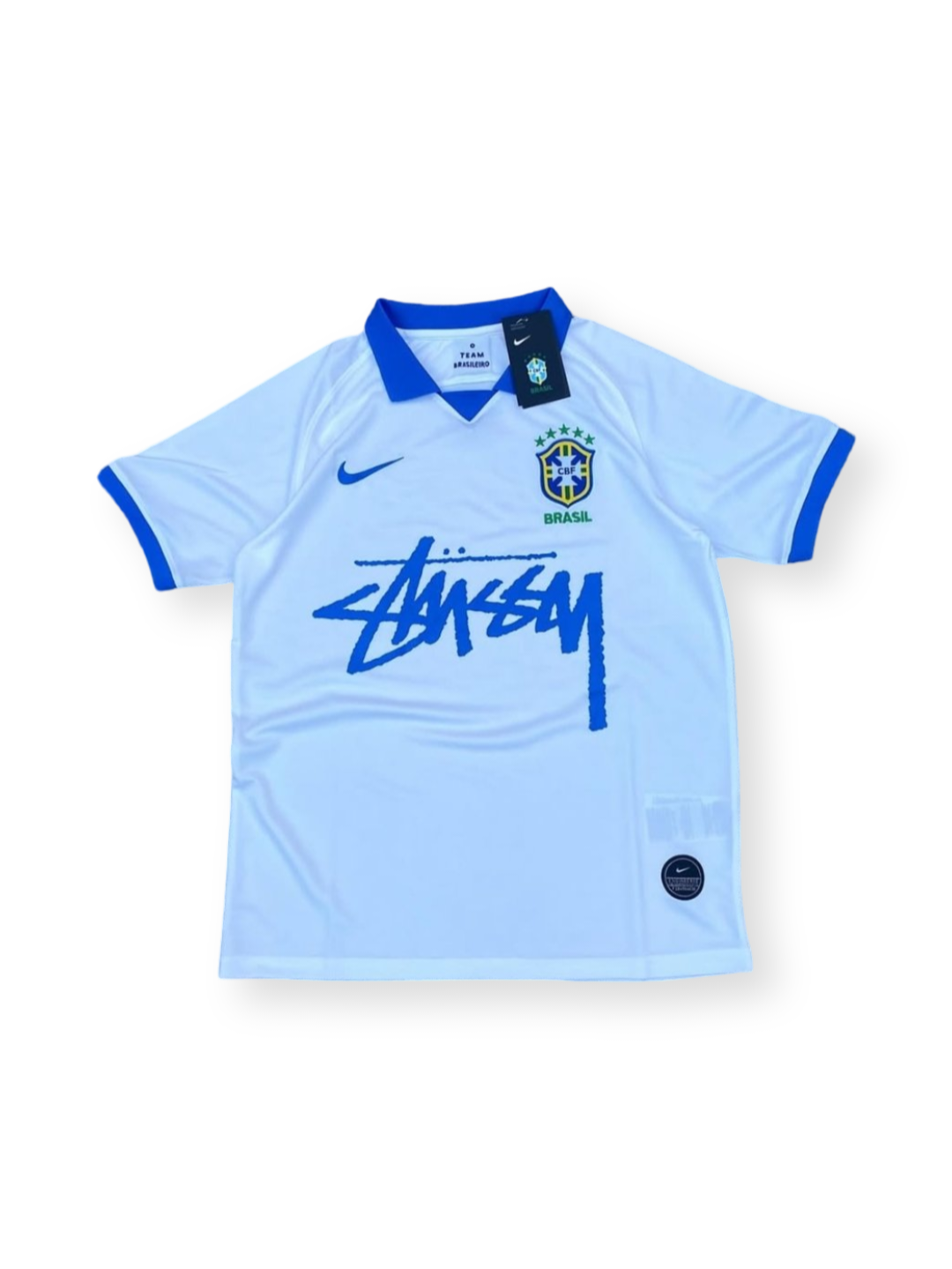 Brazil x Stüssy Special Edition Football Jersey White/Blue