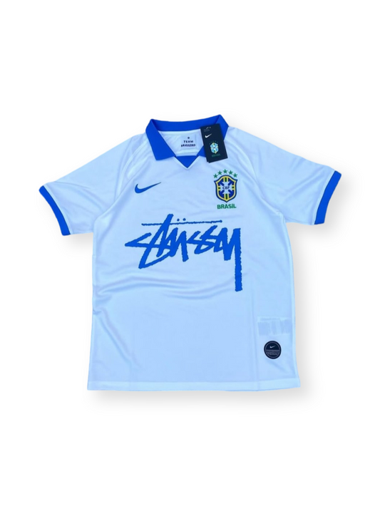 Brazil x Stüssy Special Edition Football Jersey White/Blue